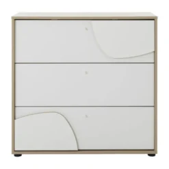 Galipette Basile Commode - 3 Laden - Wit/Eikenhout