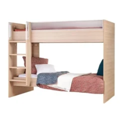 Gautier Dimix Stapelbed 90 x 200 cm - Gestructureerd Eikenhout