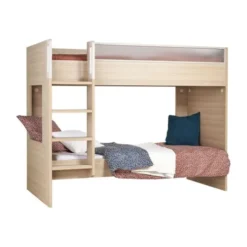 Gautier Dimix Stapelbed 90 x 200 cm - Gestructureerd Eikenhout