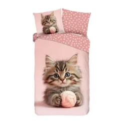 Good Morning Chat Dekbedovertrek - 140 x 220 cm - Pink