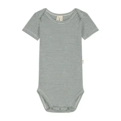 Gray Label Romper - Blue Grey/Cream - 0-3 Mnd