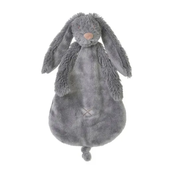 Happy Horse Konijn Richie Knuffeldoekje - 25cm - Deep Grey