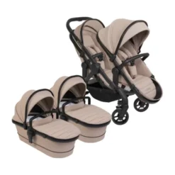 ICandy Peach 7 Twin Kinderwagen - Essentiel Bundel - Cookie