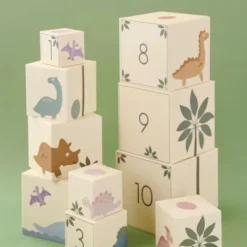 Jabadabado Stapeltoren Blokken - Dino 1-10