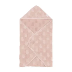 Jollein Jacquard Badcape Miffy - Badstof - 75x75 cm - Wild Rose