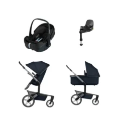Joolz Day 5 Kinderwagen 4-in-1 - Navy Blue | Joolz X Maxi-Cosi Pebble 360 Pro 2 Autostoeltje | Maxi-Cosi FamilyFix 360 Pro