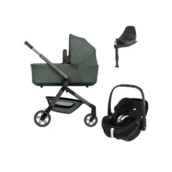 Joolz Hub 2 Kinderwagen 4-in-1 - Forest Green | Maxi-Cosi Pebble 360 Pro 2 Autostoeltje | Maxi-Cosi FamilyFix 360 Pro