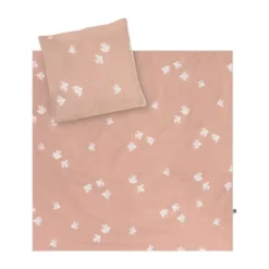 Julius Zöllner Organic Dekbedovertrek Set Birdy – Roze – 80/80 + 35/40 cm