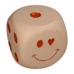 Kersten Ornament Dobbelsteen Smiley LED - Geel