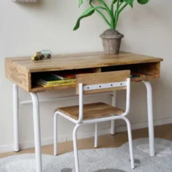 Kidsdepot Bureau met Stoel - Original - Mango/Wit
