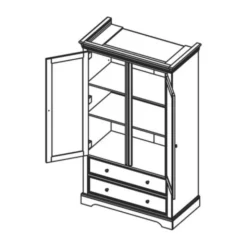 Kidsmill Chateau E4 Linnenkast 2-Deurs - Wit