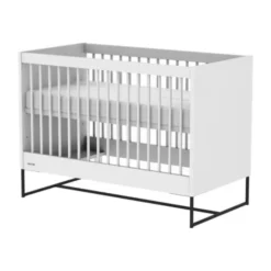 Kidsmill Intense II Babykamer Wit / Zwart | Ledikant 60 x 120 cm + Commode 3L