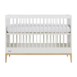Kidsmill Intense II Babykamer Mat Wit / Eiken | Ledikant 60 x 120 cm + Commode