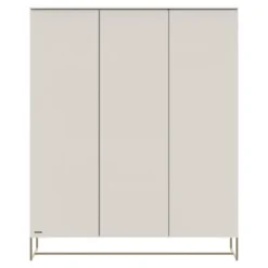 Kidsmill Intense II Kinderkamer Oatmeal / Patinated Brass | Bed 90 x 200 cm + Bureau + Kast 3-Deurs