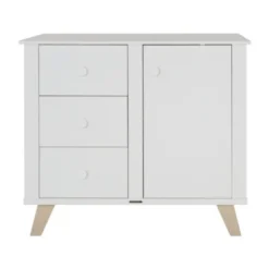 Kidsmill Lars Babykamer Wit / Naturel | Commode + Kast