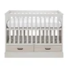 Kidsmill Newport Ledikant 60 x 120 cm - Incl. Zwarte Grepen - Oatmeal / Eiken