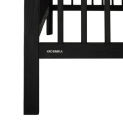 Kidsmill Pure Wood Ledikant Zwart Geborsteld 60 x 120 Cm