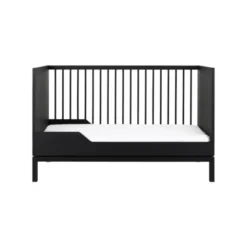 Kidsmill Savi Babybed 70 x 140 cm Met Juniorzijde - Zwart Eiken