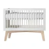 Kidsmill Sixties Babybed Wit Mat / Naturel 70 x 140 cm