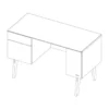 Kidsmill Sixties Bureau Wit Mat / Walnoot
