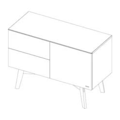 Kidsmill Sixties Commode Wit Mat / Naturel