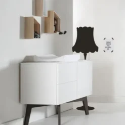 Kidsmill Sixties Commode Wit Mat / Walnoot