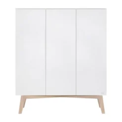 Kidsmill Sixties Kledingkast 3-deurs Wit Mat / Naturel