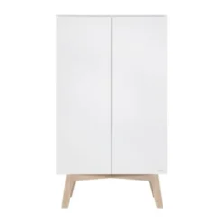 Kidsmill Sixties Kledingkast 2-Deurs Wit Mat / Naturel