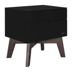 Kidsmill Sixties Nachtkastje Zwart Mat / Walnoot
