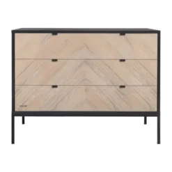 Kidsmill Vince Babykamer Black / Oak | Bed 60 x 120 cm + Commode Breed