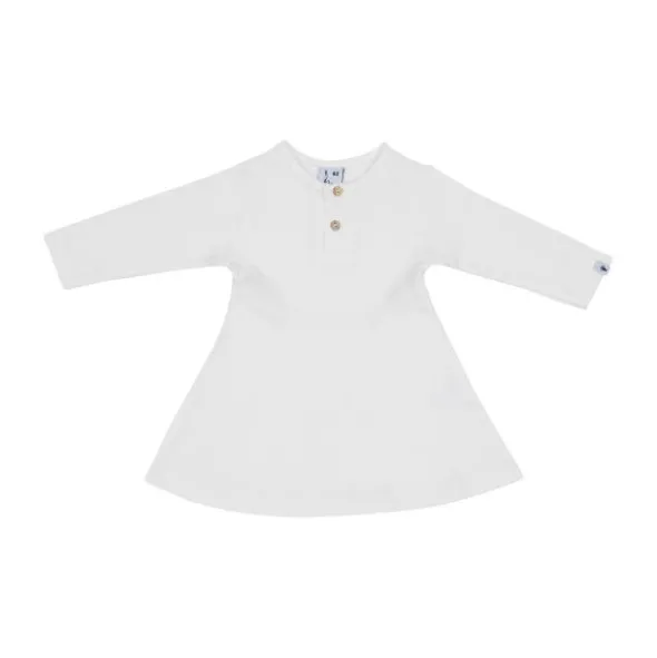 Klein Baby Jurk Rib - maat 50 - Natural White
