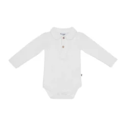 Klein Baby Polo Romper Rib - maat 50 - Natural White