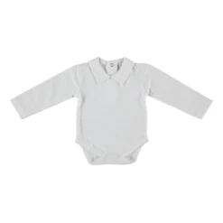 Klein Baby Romper Met Kraag - Lange Mouw - Mt. 50 - Off White