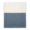 Koeka Amsterdam Wafel Ledikantdeken - maat 100 x 150 - Cotton Fleece - Bluestone