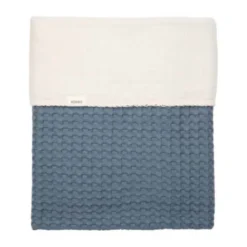 Koeka Amsterdam Wafel Wiegdeken - Maat 100 x 75 - Cotton Fleece - Bluestone