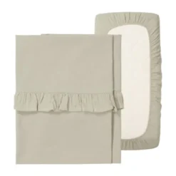 Koeka Faro Ruffle Set Wieg - Laken En Hoeslaken - Sage
