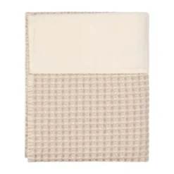 Koeka Wiegdeken - Cotton Fleece Wafel Amsterdam – Crumble - 75x100 cm