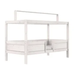 LIFETIME Bed Met Dakframe - 4-in-1 Bed - Premium Whitewash