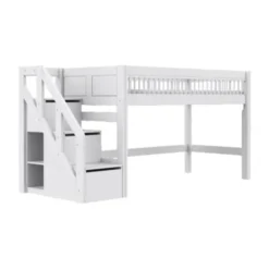 LIFETIME Breeze Halfhoogslaper Met Trapkast - Wit