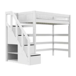 LIFETIME Breeze Hoogslaper Met Trapkast - Wit
