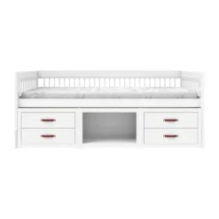 LifeTime Breeze Kajuitbed – Met Boekenkast – Luxe lattenbodem