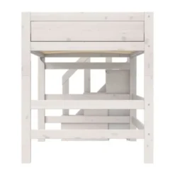 Life Time Hoogslaper Premium - White Wash - 152 cm - 120 cm - Met Trapkast