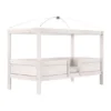 LIFETIME Kidsroom Hemelbed 4-In-1 - Premium Rolbodem - White Wash