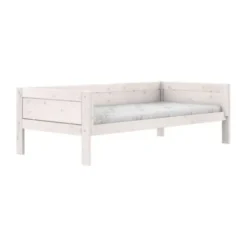 LIFETIME Kidsroom Hemelbed 4-In-1 - Premium Rolbodem - White Wash