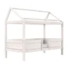 LIFETIME Kidsroom Huisbed 4‑In‑1 – Premium Rolbodem - White Wash