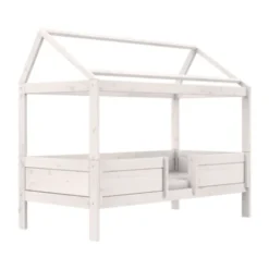 LIFETIME Kidsroom Huisbed 4‑In‑1 – Premium Rolbodem - White Wash