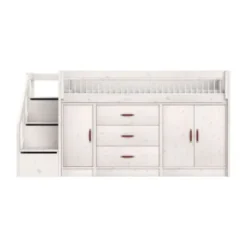 LIFETIME Kidsrooms Halfhoogslaper – All‑In‑One / Premium White Wash