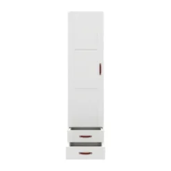 LIFETIME Kidsrooms Kledingkast 1-Deurs - 2-Lades - Wit Gelakt