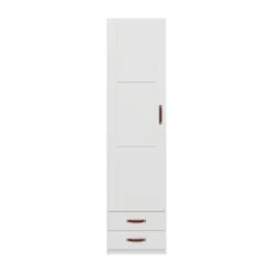 LIFETIME Kidsrooms Kledingkast 1-Deurs - 2-Lades - Wit Gelakt