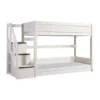 LIFETIME Kidsrooms Laag Stapelbed Met Trapkast - Whitewash - Luxe Lattenbodem